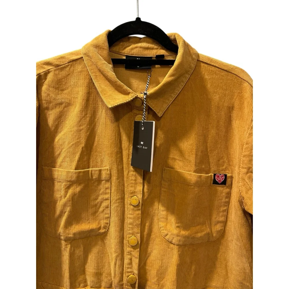 Lazy Oaf NWT Boilersuit Corduroy Jumpsuit Orange Size 16 Women's Long Sleeve - Picture 2 of 11